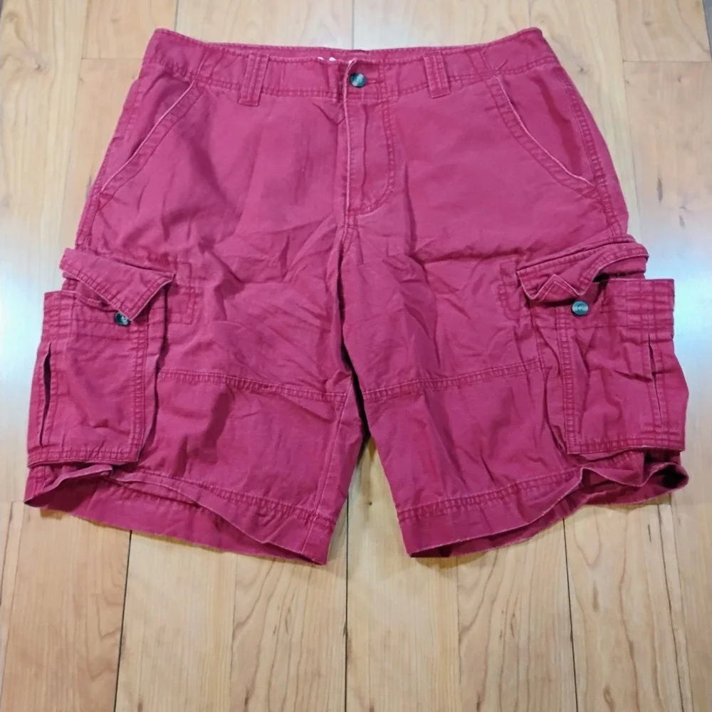 Mossimo Supply Co. Men's Size 34 Maroon Cargo Skater Shorts Baggy